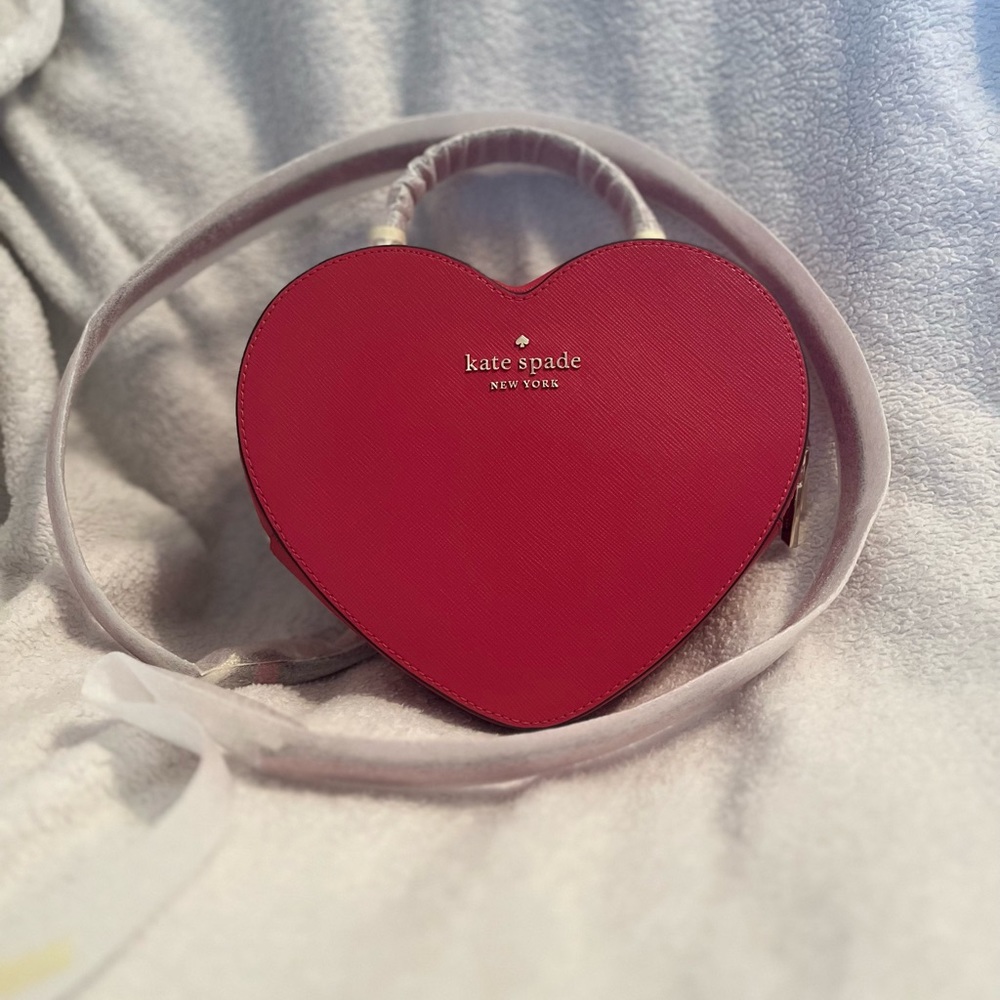 NWT Kate Spade Love shack heart purse- Candied Cherry